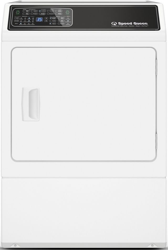 Speed Queen® DF7 7.0 Cu. Ft. White Front Load Electric Dryer