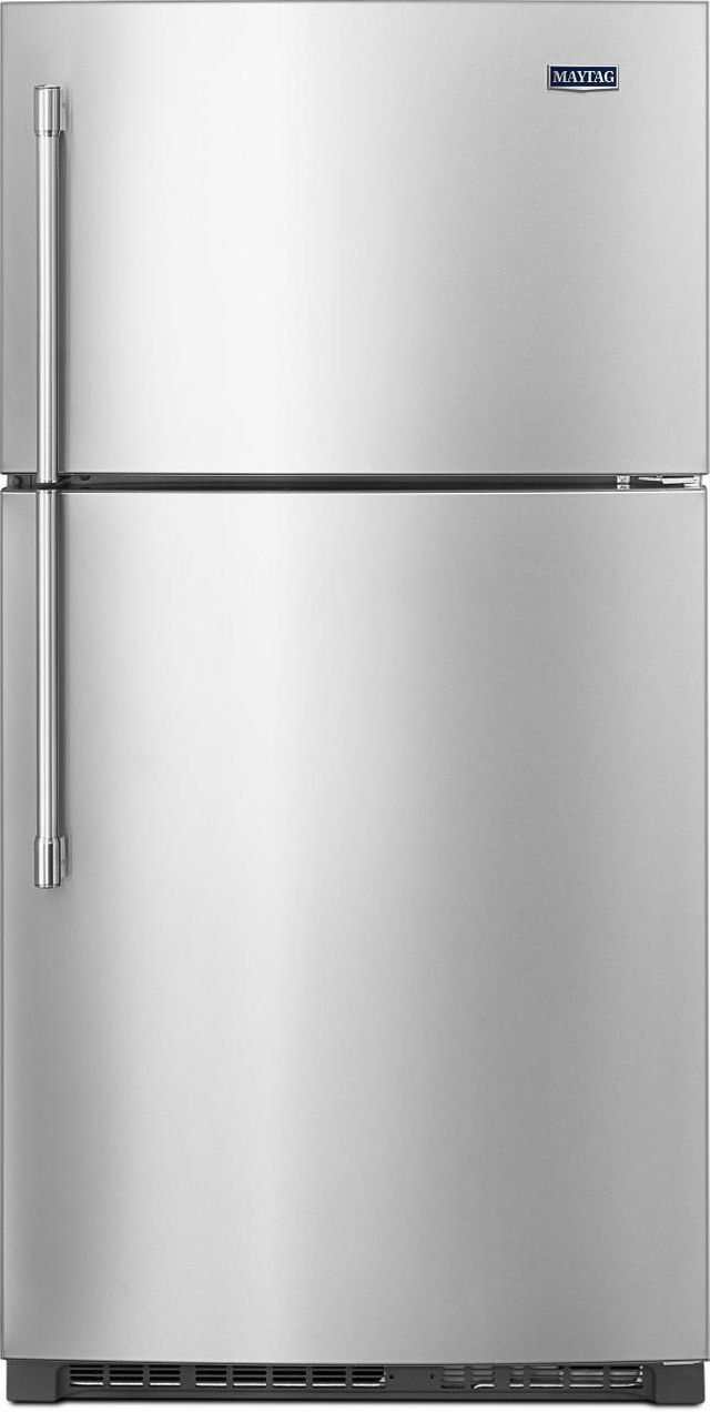 Maytag® 33 in. 21.2 Cu. Ft. Fingerprint Resistant Stainless Steel Top Freezer Refrigerator