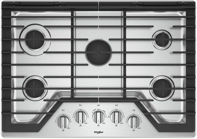 Whirlpool® 30" Stainless Steel Gas Cooktop
