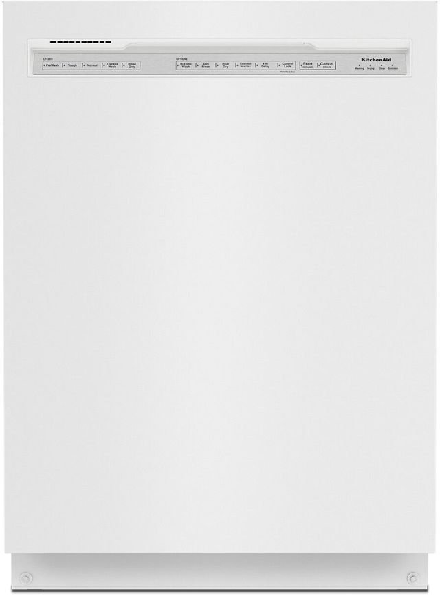 KitchenAid® 24" White Built In Dishwasher